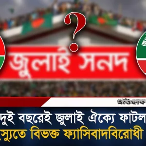 গণ'অ'ভ্যুত্থানের দুই বছর, ছয় ইস্যুতে বিভ'ক্ত ফ্যা'সিবা'দ'বি'রোধী জোট