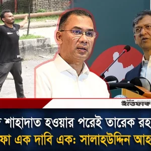 আবু সাঈদ শাহা'দাত হওয়ার পরেই তারেক রহমান বললেন দফা এক দাবি এক: সালাহউদ্দিন আহমদ