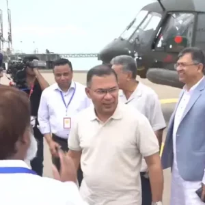 মহেশখালীর মাতারবাড়িতে পৌঁছেছেন প্রধানমন্ত্রী