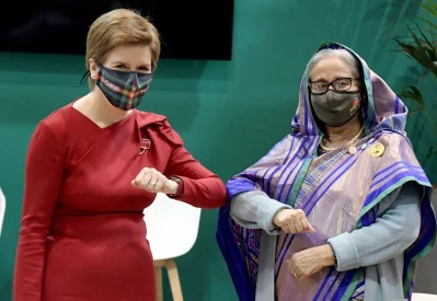 স্কটল্যান্ডের ফার্স্ট মিনিস্টার নিকোলা স্টারজন ও প্রধানমন্ত্রী শেখ হাসিনা 