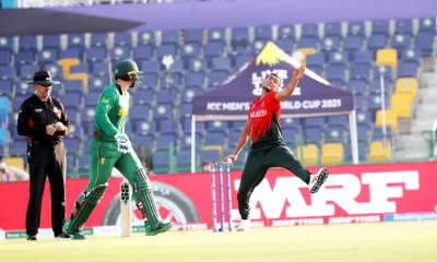 বাংলাদেশের একমাত্র প্রাপ্তি পেসার তাসকিন আহমেদের বোলিং। ছবি: বিসিবি
