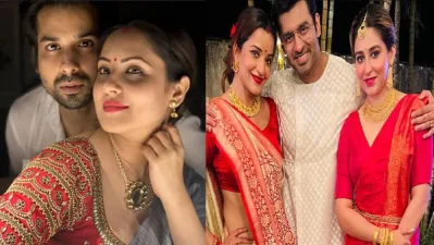  পূজার বিয়েতে অঙ্কুশ-ঐন্দ্রিলা। ছবি:সংগৃহীত