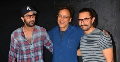 আমির খান ও রণবীর কাপুর এবং পরিচালক রাজকুমার হিরানি
