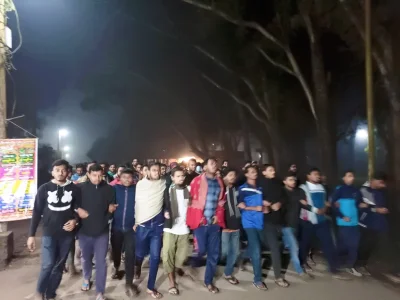 ছাত্রদের মিছিল। ছবি: ইত্তেফাক
