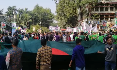 আওয়ামী লীগের বিজয় শোভাযাত্রায় নেতাকর্মীদের ঢল। ছবি- সংগৃহীত