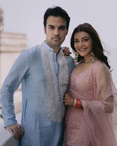কাজল আগারওয়াল ও তার স্বামী। ছবি: সংগৃহীত