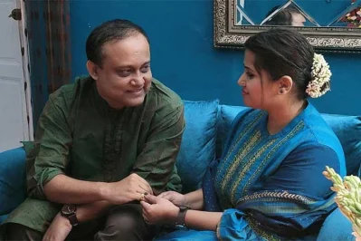 নাজমুন মুনিরা ন্যানসি ও তার স্বামী মহসীন মেহেদী। ছবি: সংগৃহীত
