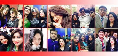 দেশের তারকাদের সঙ্গে রাইমা ইসলাম শিমু। ছবি: সংগৃহীত