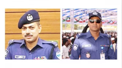 মৃত্যুদণ্ডপ্রাপ্ত ওসি প্রদীপ কুমার দাশ ও এসআই লিয়াকত আলী।