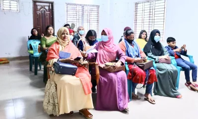 কর্মশালায় অংশগ্রহণকারী নারী উদ্যোক্তারা