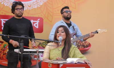 অনুষ্ঠানে সংগীত পরিবেশন করেন সংগীতশিল্পী অনীমা রায়। ছবি: সংগৃহীত
