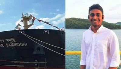 &lsquo;এম ভি বাংলার সমৃদ্ধি&rsquo; ও নাবিক হসিদুর। ফাইল ছবি