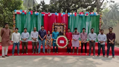 জবিতে বঙ্গবন্ধুর জন্মদিন পালন। ছবি: ইত্তেফাক
