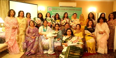 অনুষ্ঠানে তাসমিমা হোসেনের অন্যান্যরা। ছবি: তানভীর আহম্মেদ