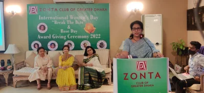 বক্তব্য রাখছেন তাসমিমা হোসেন। ছবি: তানভীর আহম্মেদ