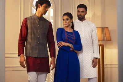 মূলত ঐতিহ্যের সঙ্গে আধুনিকতার মিশেলে নিজস্ব ডিজাইনে থাকছে পাঞ্জাবি ও মেন্ডারিন ভেস্ট