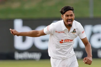 এখন পর্যন্ত বাংলাদেশের সফল বোলার তাইজুল ইসলাম। ছবি: এএফপি/গেট্টি ইমেজ