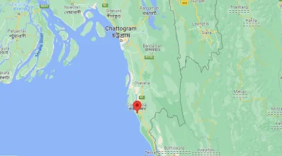 গুগুল ম্যাপে কক্সবাজার। 