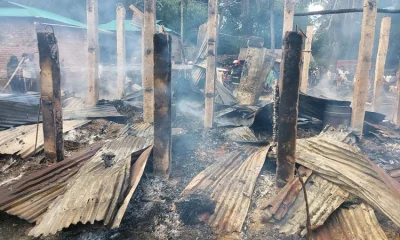 ঈদগাঁওর জালালাবাদে আগুনে পুড়ে যাওয়া ১ ডজনেরও বেশি বসতঘর। ছবি- ইত্তেফাক