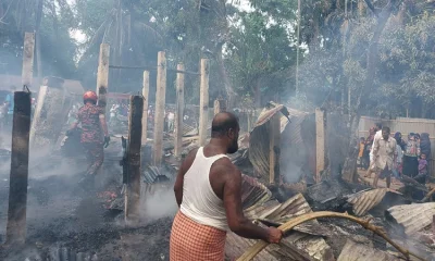 ঈদগাঁওর জালালাবাদে আগুনে পুড়ে যাওয়া ১ ডজনেরও বেশি বসতঘর। ছবি- ইত্তেফাক