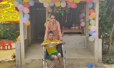 জন্মগতভাবে শারীরিক প্রতিবন্ধী অন্তর মিয়া (১৮)।