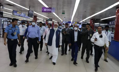 শাহজালাল বিমানবন্দর পরিদর্শনে সালমান এফ রহমান।