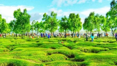 পর্যটকদের পদচারণায় মুখরিত সি-বিচ