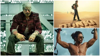 &lsquo;জওয়ান&rsquo;, &lsquo;ডানকি&rsquo; ও &lsquo;পাঠান&rsquo; সিনেমার লুকে শাহরুখ খান। ছবি: সংগৃহীত
