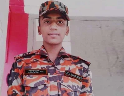 ফায়ার সার্ভিসকর্মী শফিউল ইসলাম।