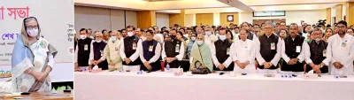 বঙ্গবন্ধু এভিনিউস্থ দলীয় কার্যালয়ে আয়োজিত আলোচনার সভার শুরুতে  &rsquo;৭৫ এর ১৫ আগস্টের শহীদ ও অন্যান্য গণ আন্দোলনের শহীদসহ সীতাকুণ্ডে কন্টেইনার ডিপোর অগ্নিকাণ্ডে নিহতদের স্মরণে এক মিনিট নীরবতা পালন করা হয়।