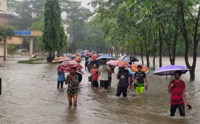 শাবি ক্যাম্পাসে পানি।