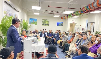 নিউইয়র্ক: আন্তর্জাতিক ফ্যামিলি রেমিট্যান্স দিবস উপলক্ষে মতবিনিময় সভায় বক্তব্য দেন ওয়াশিংটনে বাংলাদেশের রাষ্ট্রদূত এম. সহিদুল ইসলাম।