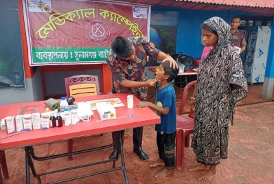 বিজিবির মেডিক্যাল ক্যাম্প।