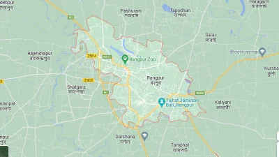 গুগুল ম্যাপে রংপুর। 