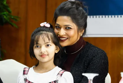 আজমেরী হক বাঁধন ও আফিয়া জাহিন জায়মা।