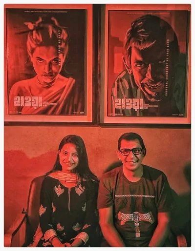হাওয়া চলচ্চিত্রের নায়িকা নাজিফা তুষি ও নায়ক চঞ্চল চৌধুরী।