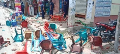 ভোলায় সংঘর্ষ। 