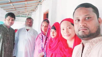 পরিবারের সদস্যদের সঙ্গে রুবেল-ইয়াসমিন
