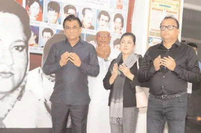 বাফুফে ভবনে আয়োজিত অনুষ্ঠানে বাফুফে সভাপতি কাজী সালাহউদ্দিন|