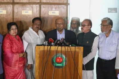 জেপি নেতৃবৃন্দ। ছবি: আব্দুল গনি