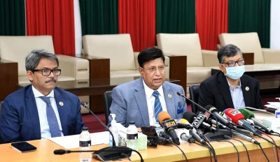 প্রধানমন্ত্রীর ভারত সফরের বিষয়ে পররাষ্ট্রমন্ত্রী ড. এ কে আব্দুল মোমেনের সংবাদ সম্মেলন। 
