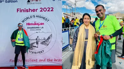 পদকজয়ী একজন দৌড়বিদ