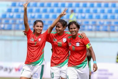 ফাইনালের আগেই জয়ের প্রত্যয় জানিয়েছিলেন সানজিদা। ছবি- বাফুফে