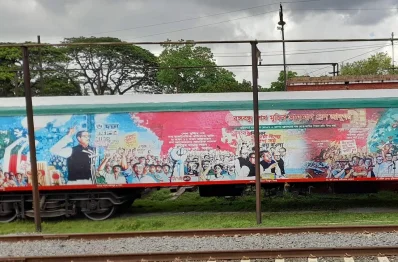 বঙ্গবন্ধু ভ্রাম্যমাণ রেল জাদুঘরের বগি। ছবি- ইত্তেফাক
