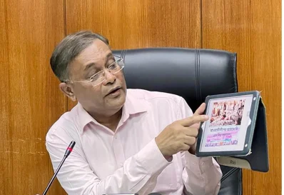 আওয়ামী লীগের যুগ্ম সাধারণ সম্পাদক এবং তথ্যমন্ত্রী ড. হাছান মাহমুদ। ছবি- ফোকাস বাংলা