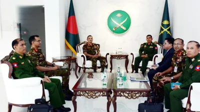 সেনাপ্রধানের সঙ্গে সফররত মিয়ানমার সেনা প্রতিনিধি দলের সৌজন্য সাক্ষাৎ