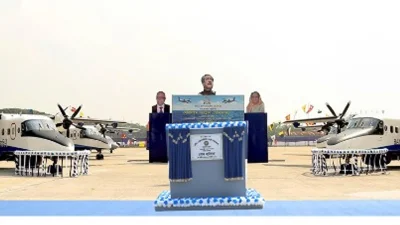 নৌবাহিনীতে ২টি মেরিটাইম প্যাট্রোল এয়ারক্রাফট সংযোজন করলেন প্রধানমন্ত্রী