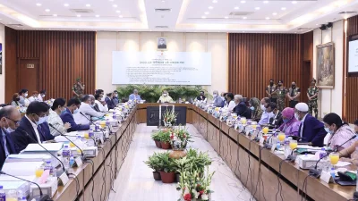 একনেক বৈঠকে প্রধানমন্ত্রী শেখ হাসিনা। ছবি: ফোকাস বাংলা