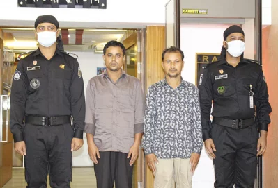 তাওহীদ ইসলাম ও মো. ইমরান মেহেদী হাসান। ছবি: সংগৃহীত