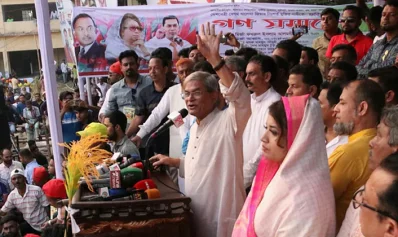 বক্তব্য রাখছেন মির্জা ফখরুল ইসলাম আলমগীর। ছবি: সংগৃহীত